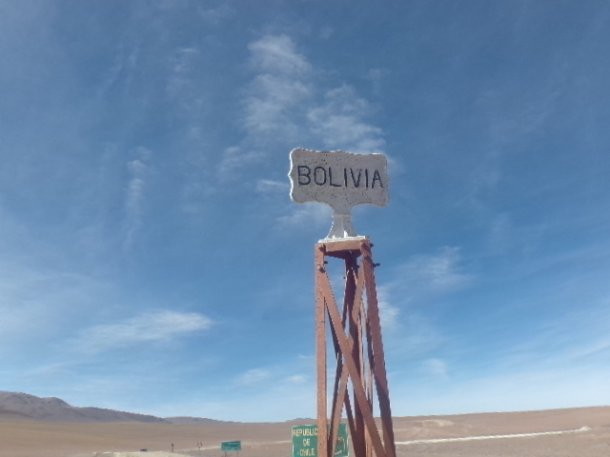 panneau frontire bolivie